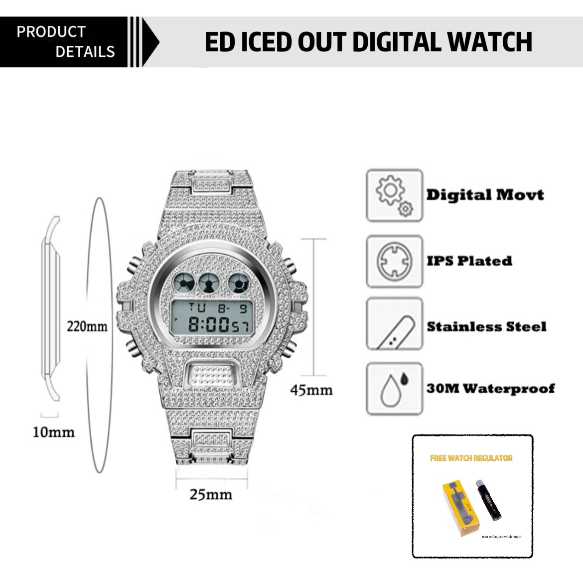 ICED OUT DIGITAL WATCH