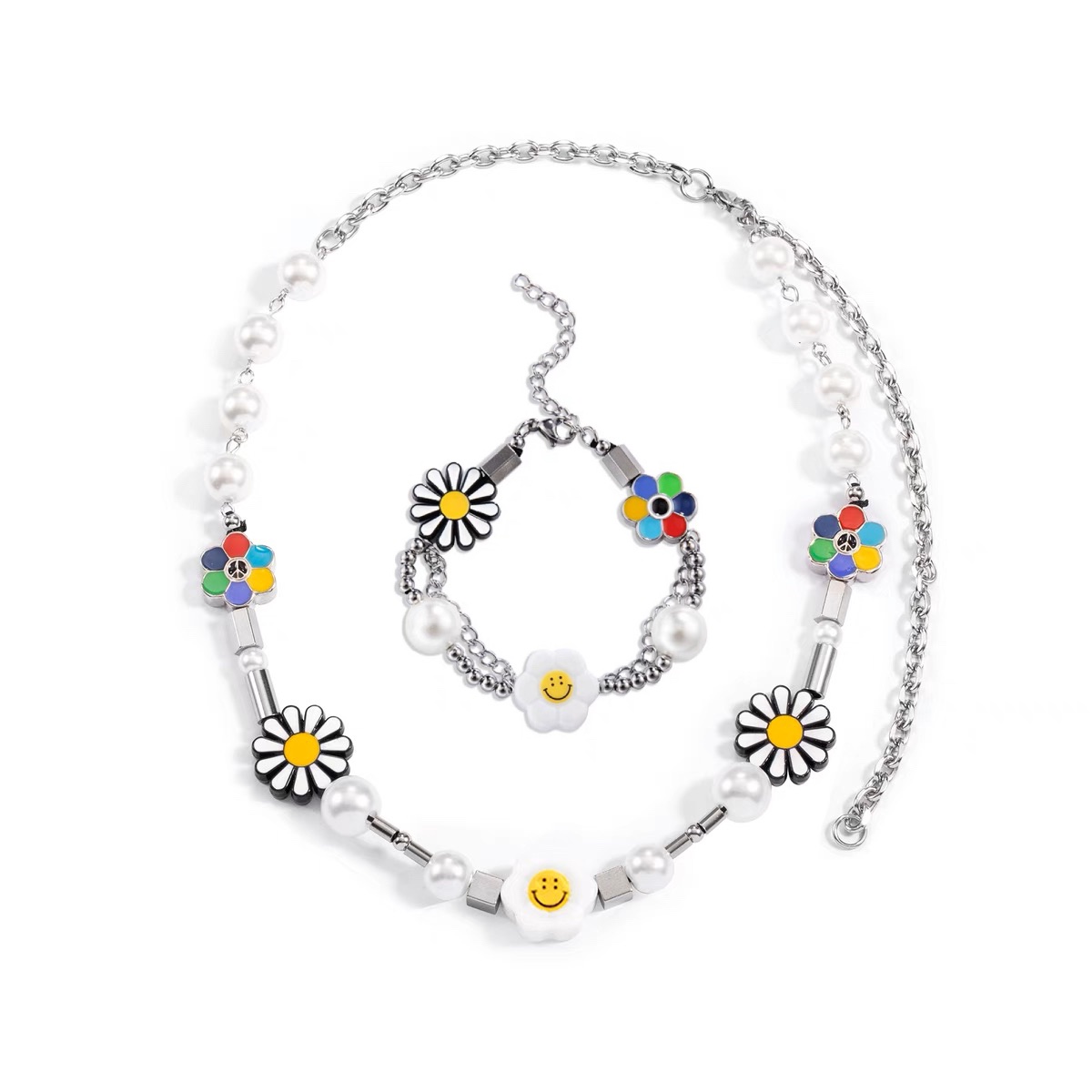 SMILEY SUNFLOWER PEARL SET