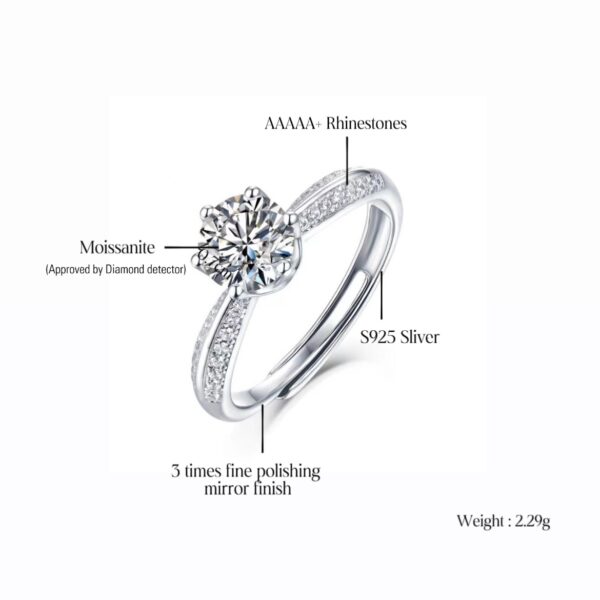 S925 MOISSANITE RING