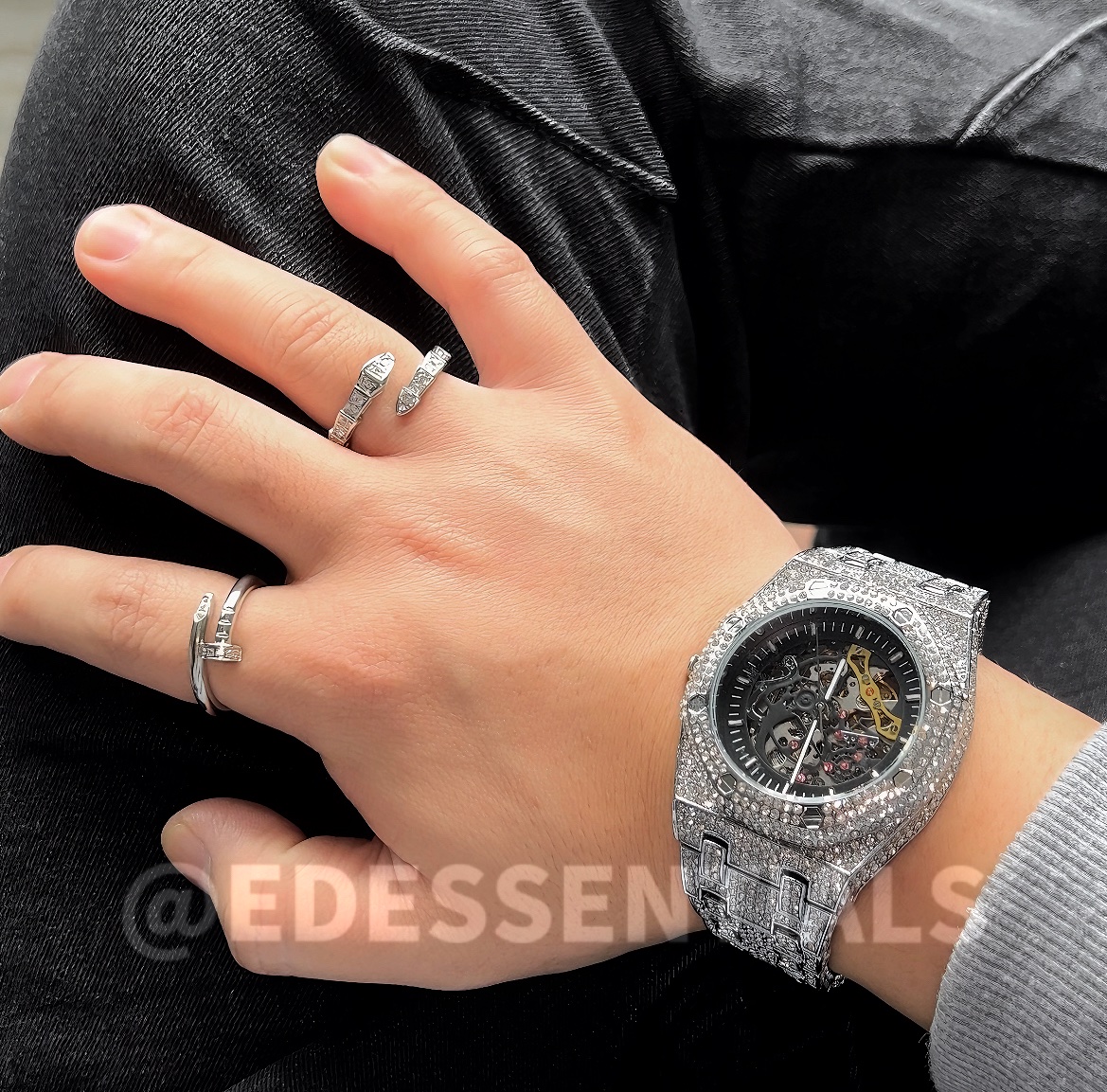 ICED OUT MECHANICAL WATCH